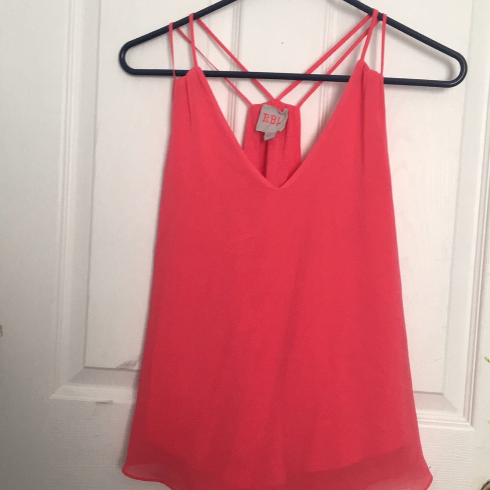 A pink tank top